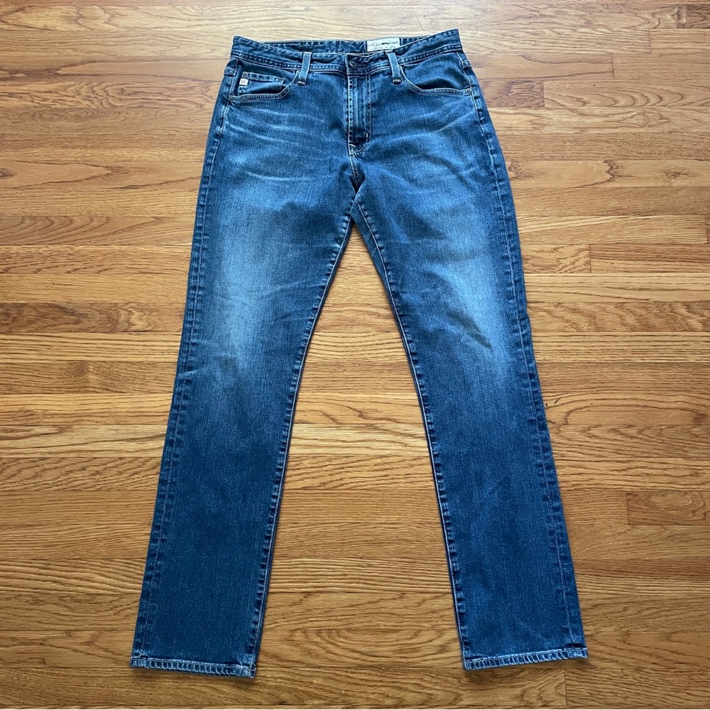 AG Adriano Goldschmied Men's Classic Blue Straight-Leg Jeans 32